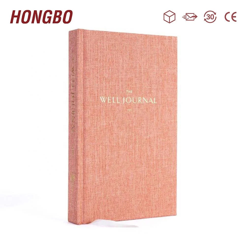 Wholesale Bulk Hard Cover A5 Pink Well Journal for Self Care Planning & Better Life Work