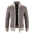 RNSHANGER Autumn Cardigan Men Sweater Coat Fashion Warm Stand Collar Long Sleeve Knitted Sweater Jacket Thick Male Jacket