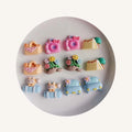 100Pcs Kawaii Cartoon Camping Series Garden Flatback Resin DIY Cabochon Crafts Supplies Phone Shell Deco Parts