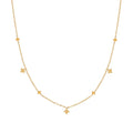 Fenny 18K Gold Plated Waterproof&Non Tarnish Elegant Delicate Beidou Full Star Pendant Stainless Steel Necklace for Women