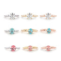 Oval Shape Lab Grown Gemstones Ring 5X7mm S925  Moissanite Engagement Ring for Women
