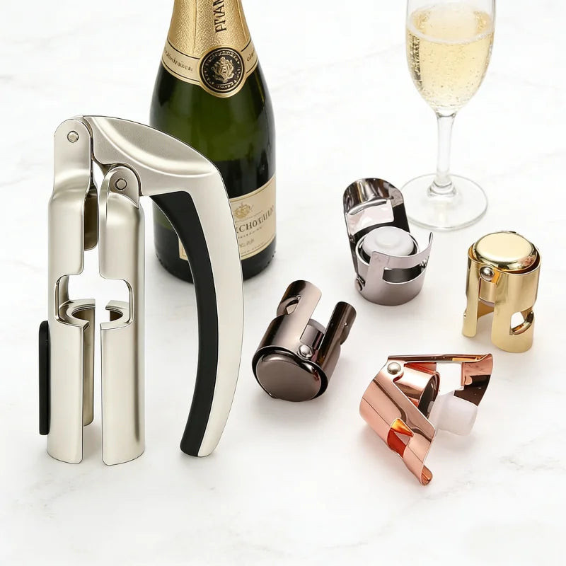 Hot Sale High Quality   Zinc Alloy   Champagne Stopper  Champagne Bottle Opener Sets