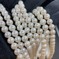8-9mm Natural White Freshwater Round Pearl Necklace 1A-3A Quality Strands Real Loose Pearls Wholesale Price Jewelry