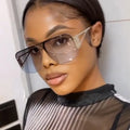 2025 Custom Logo Fashion Vintage Oversized Punk Hollowed Metal Frames Sun Glasses UV400 Half Frame Pilot Sunglasses Women