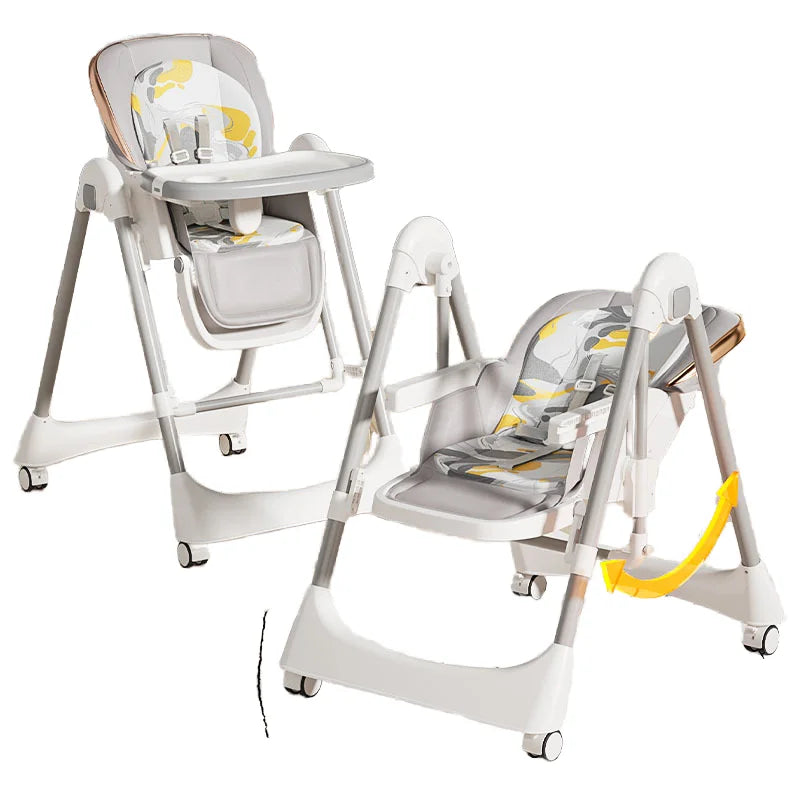 2024 New 3 in 1 Baby High Chair Dining Chair Baby Foldable Eating Swing Seat Plastic Luxury Baby High Chair