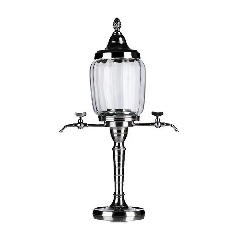 Authentic 1.5L Absinthe Fountain with 2 Transparent Spouts Durable Glass Construction
