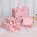 Luxury Custom Magnetic Closure Paper Packaging Boxes for Bridesmaids Fold Gift Boxes Ribbon Embossed UV Coating Sponge Lining