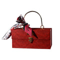 High-End Packaging Box Retro Green Christmas Valentine's Day Wedding Gift Box with Metal Handle