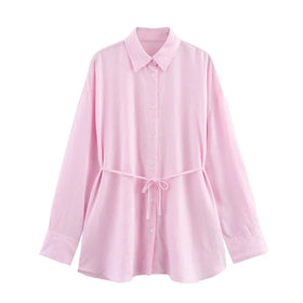 2025 Pink Elegant Ladies Blouse Party Modest Blouses and Shirts for Women