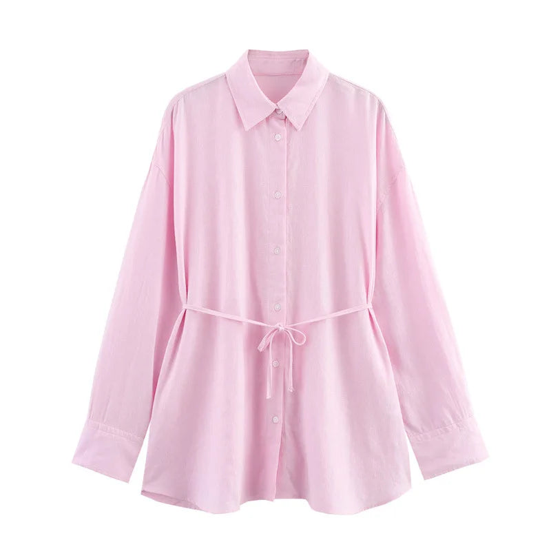 2025 Pink Elegant Ladies Blouse Party Modest Blouses and Shirts for Women