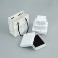 New Arrival Luxury Marble Pattern Necklace Pendant Packaging Jewelry Boxes with Lid Gift Bag Set for Presenting Fine Jewelry