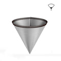 Wholesale Customized Reusable 1-2 Cups V Stainless Steel Coffee Filter Mesh Drip Coffee Tea Filter Paperless Coffee Filter