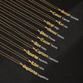Hot Selling Stainless Steel Alphabet Star Zodiac Sign Pendant Necklace for Unisex New Arrival 12 Constellations Pendant Necklace