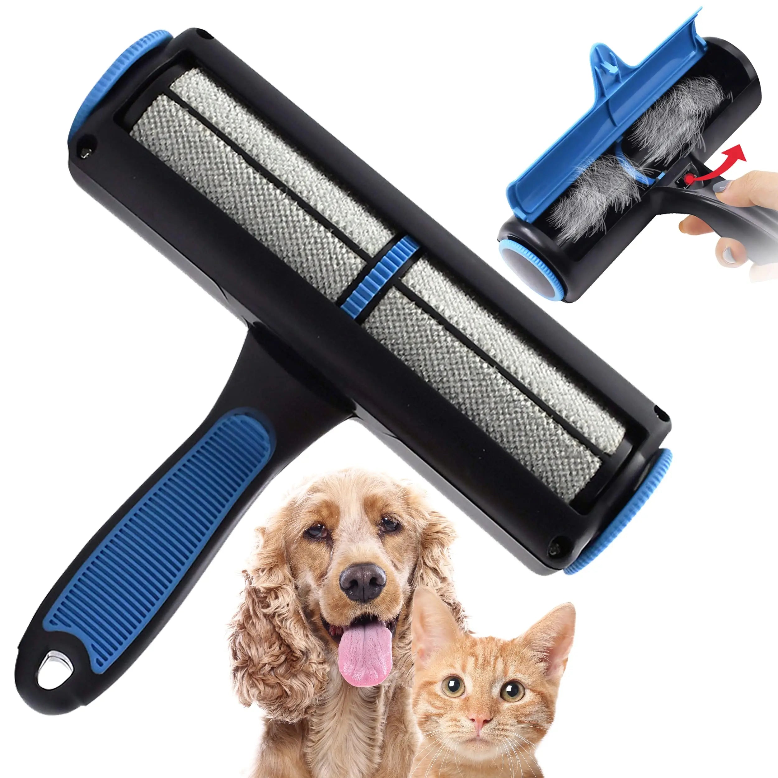 Top Seller Reusable Cat Dog Hair Remover Roller Pet Products with Comfy Non-Slip Handle for Sofa Bed & Car Seat Grooming Tools