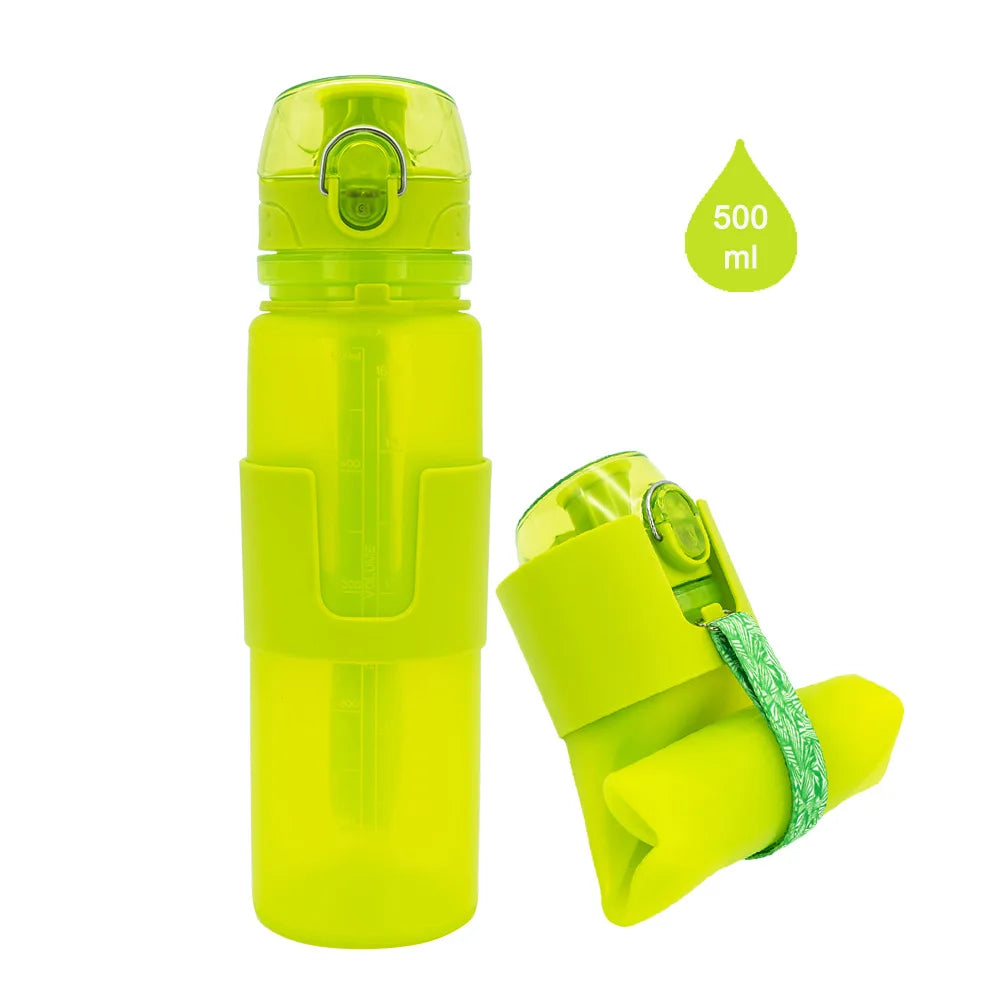 Madou Popular Style Lightweight Silicone Water Bottle Non-Toxic Colorful Collapsible with BPA Free Feature