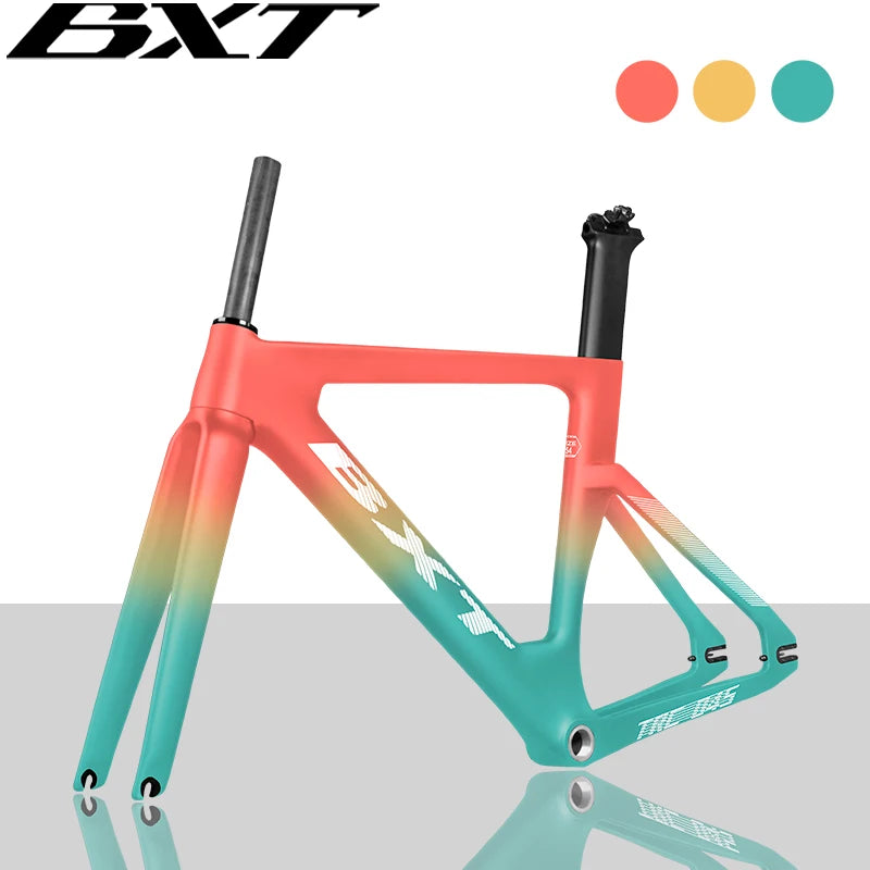 Track Bike Frameset Full Carbon Wholesale OEM Triathlon Frame AERO 700c Fiber Fixed Gear Bicycle Carbon Track Bicycle Frame