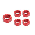 OEM Red Anodized Aluminum Wheel Hex Hub Adapters for 1/24 FCX24 1/14 1/16 MJX RC Car Upgrade Parts