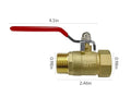 3/4" Female GHT X 3/4" Male GHT THREAD Shutoff Valve Garden Hose Globe Brass Ball Valve
