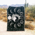 DaiRui Wholesale Sun and Moon Stars Hippie Throw Blanket Celestial Tapestry Double-sided Reversible Woven Cotton//