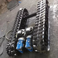 Electric motor Rubber Track Chassis Crawler Undercarriage system with 24v dc motor  for Engineering Equipment Agricultural Farm
