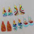 Kaimei 2022 Earring Boho Multi Color Beads Tassel Earrings Women Handmade Vintage Jewelry Long Big Statement Bohemian Earring