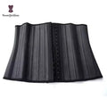 Hot Sale Europe Leather 25 Steel Bones Latex Corselet Plus Size Fitness Weight Loss Waist Cincher Slimming Tummy Control