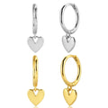 YHE0248 Real 925 Sterling Silver Minimalist Love Heart Tassel Stud Earrings for Fashion Women Teen Girls Party Jewelry Gift