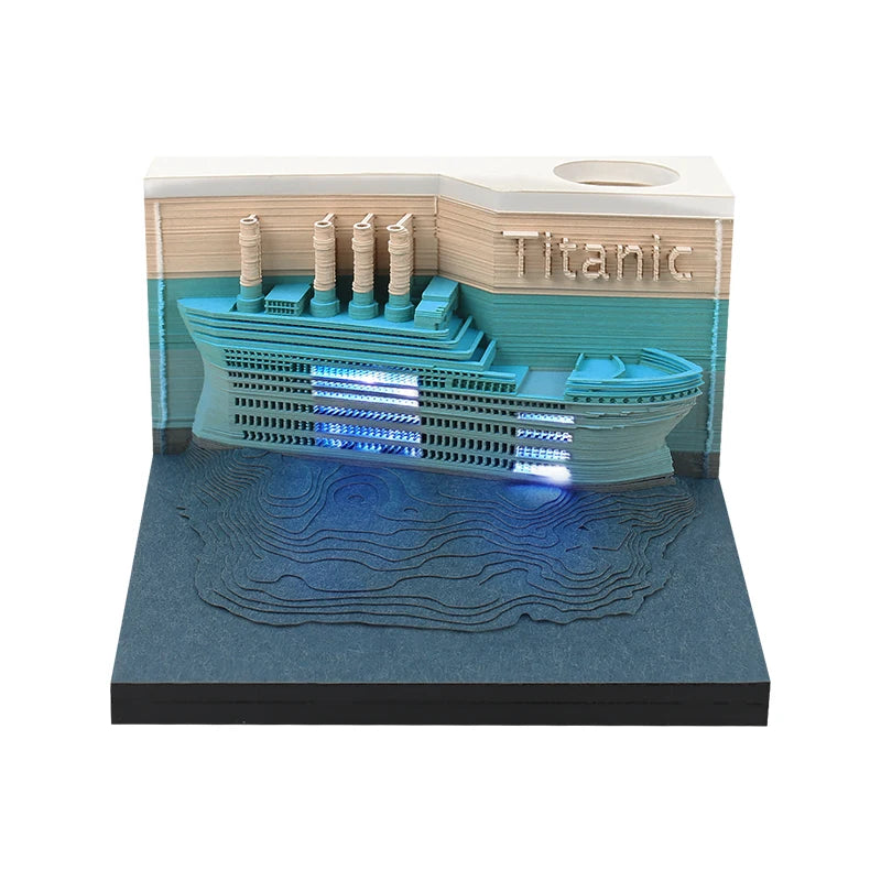 Custom Design Originality 3D Sticky Note Design Memo Pad Custom Print and Laser Cut 3D Memo Pad for Drop Shipping