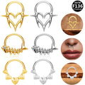 Gaby New Arrive ASTM F136 Titanium Fish Nose Ring Septum Hoop Body Drape Tragus Hinge Earring Section Daith Piercing Jewelry