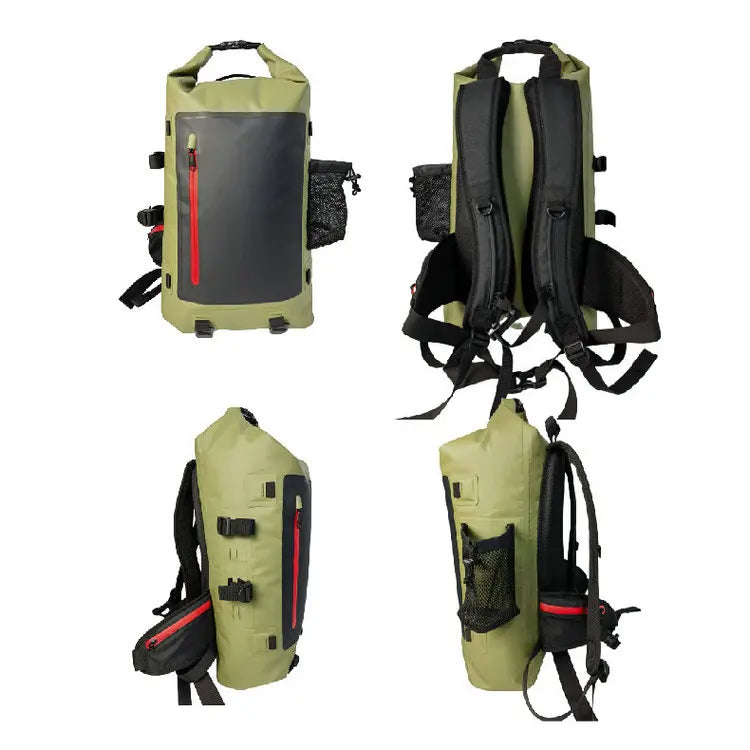 Custom Men Women PVC Dry Climber Pack Waterproof Outdoor Travel Hiking Sport Backpack Bag Cover Bigger Mountain Camp Design
