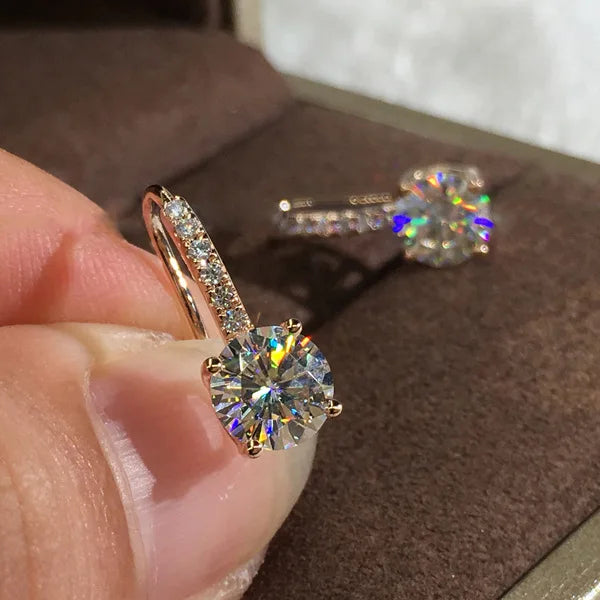 Earring for Women Fine Bizuteria Oorbellen Silver Color Jewelry Diamond Gemstone Drop Earrings Orecchini Girl