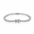 Hiphop Jewelry 925 Sterling Silver 2mm 3mm 4mm 5mm Moissanite Tennis Chain Bracelet and Necklace for Men and Women