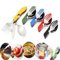 Betoyy 4 in 1 Camping Utensil Multi Tool Pocket Titanium Spork Knife with Bottle Opener