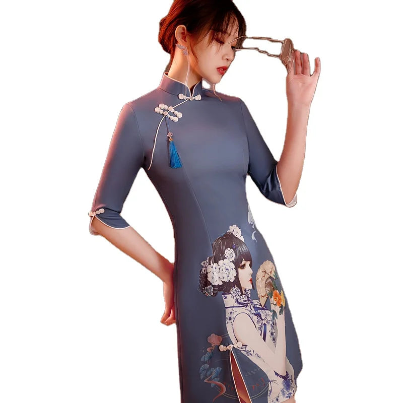 China-Chic Cheongsam Young Girls' Improved Chinese Women's Costume