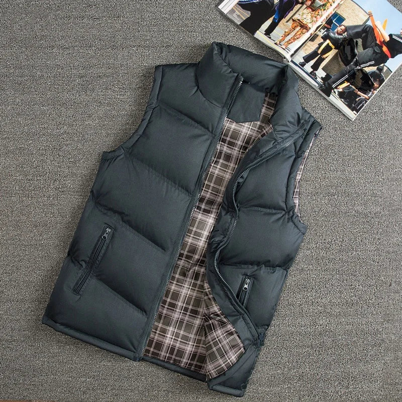 Vest Men New Stylish 2023 Autumn Winter Warm Sleeveless Vest Jacket Men Slim Fit Vest Casual Coats Mens Waistcoat West Mannen 88