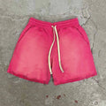 New Trend Factory Wholesale Custom Embroidery Logo French Terry Cotton Acid Washing Shorts for Men