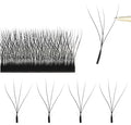 C D Curl 0.07mm W Shape 4D Lash Premade Volume Fans Synthetic Natural Soft Long Eyelashes