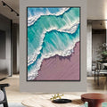 Hot Sale Extra Large Home Decor Handpainted Canvas Artwork Modern Ocean Relief Painting Huge Abstract Wall Art