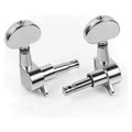3x3 Sealed Guitar Tuners Keys Machine Heads Set Guitar Tuning Pegs with Half Moon Button Chrome