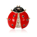 Jewelry New Metal Zinc Alloy High Fashion Happy New Year Jewelry Women Crystal Animal Beatle Ladybug Bug Brooch