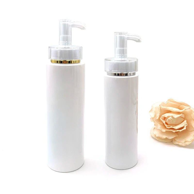 Thin Waist Acrylic White 100ml 120ml 150ml 180ml 200ml 250ml 300ml 500ml Skin Care Lotion Shampoo Pump Bottle for Shower Gel