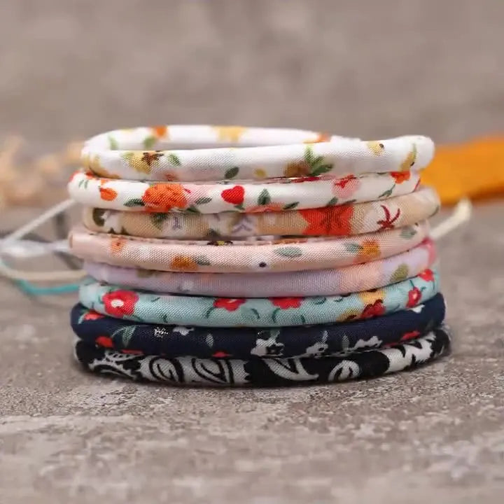 Colorful Floral Cotton Rope Woven Bracelet Handmade Adjustable Ethnic Style Colorful Rope Bracelet