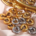 Vintage 18K Gold Plated Clip on Earrings Chunky No Piercing Stainless Steel C Shaped Cuff Earrings Women 2023