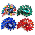 Wholesale Palace Style Crystal Water Drop Flower Brooches for Women Party Office Banquet Brooch Pins Jewelry GiftsCustom Brooch