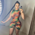 Wholesale Autumn Fashion Women Clothing Printed Skirt Bandage Sleeveless Dress