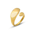 Minimalist Style Size 7 Waterproof Open Ring Titanium Steel 18K Gold Stainless Steel Ring