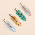 MiDairy Professional  Gold Metal Make up No Bend Non-crease Hairclip Free Custom Letter Acetate Hair Clip 220086