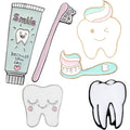Mix Style Enamel Cute Tooth Toothbrush Dentist Brooch for Nurse Accessories