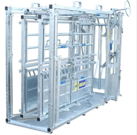 Heavy-Duty 6 Feet High Heat Treated Galvanized Powder Coated Cattle Crush Weighing Scale Chute Essential for Fencing 3D Modeling