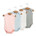 Cheap Price Factory Manufacturers In-stock RTS Summer Baby Onesie Organic Cotton Newborn Romper White Pink Blue Baby Bodysuit
